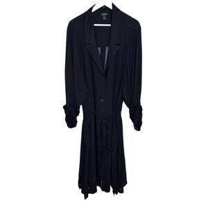 NWOT Torrid Sheer Black Collared Belted Duster Jacket Blazer, Size 6